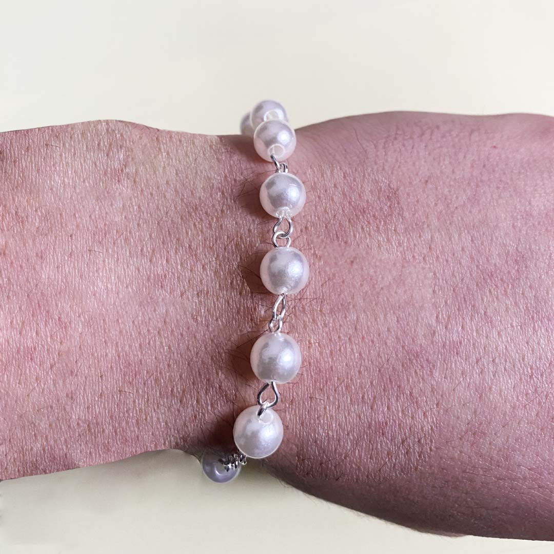 Jubiläums-Rosenkranz-Dekadenarmband mit großen Perlen von 2025